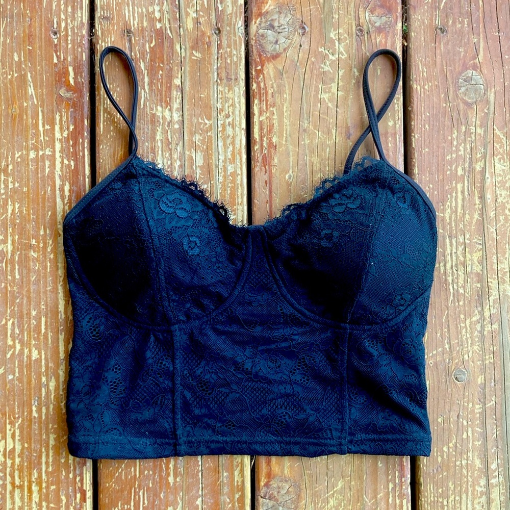 Klassy Network Lace Cami Tank Bra Small